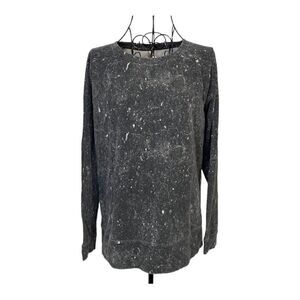 Lucy active black and white paint splatter long sleeve sweatshirt